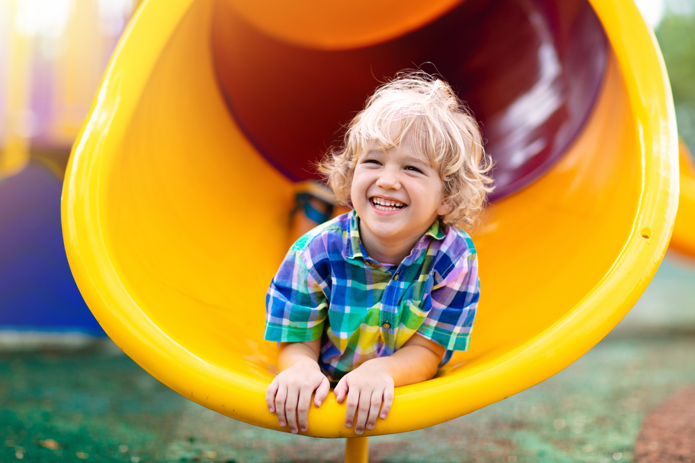 Vibrant playground installation in Indianapolis, Indiana by JMSC Build & Play