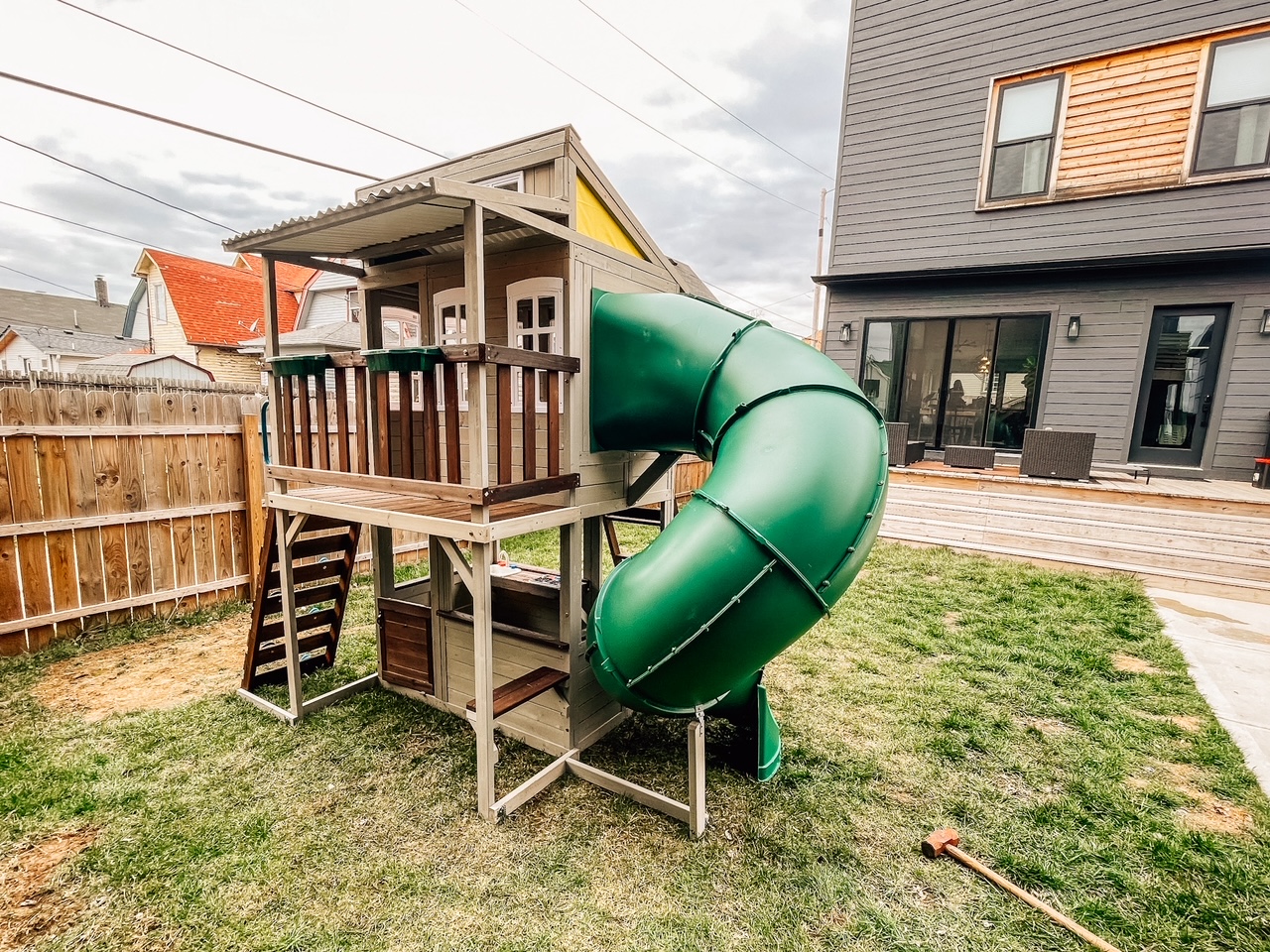 KidKraft backyard playset installed in Indiana by JMSC Build & Play