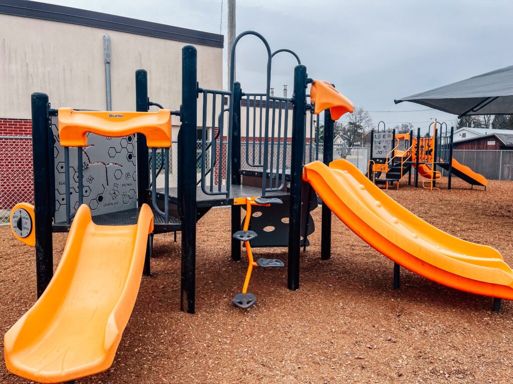 Innovative commercial playground and shade structure in Arcanum, Ohio, by JMSC Build & Play