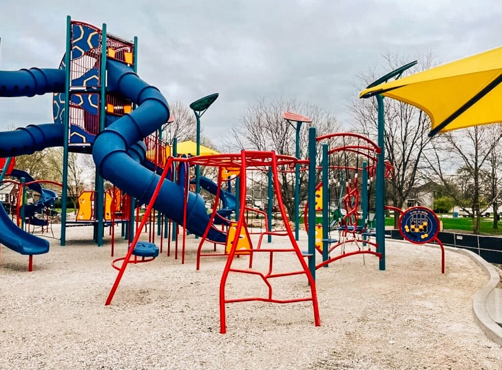 Splendid playground masterpiece at Columbian Park in Lafayette, Indiana, designed by JMSC Build & Play
