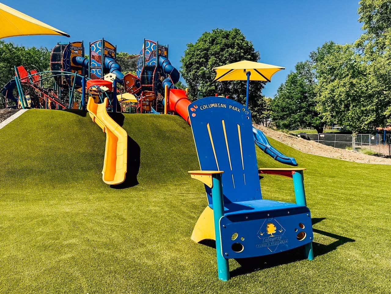 The big chair at Columbian Park playground in Lafayette, Indiana