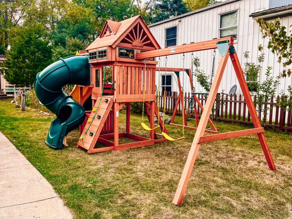 Gorilla playset installed in Indiana by JMSC Build & Play