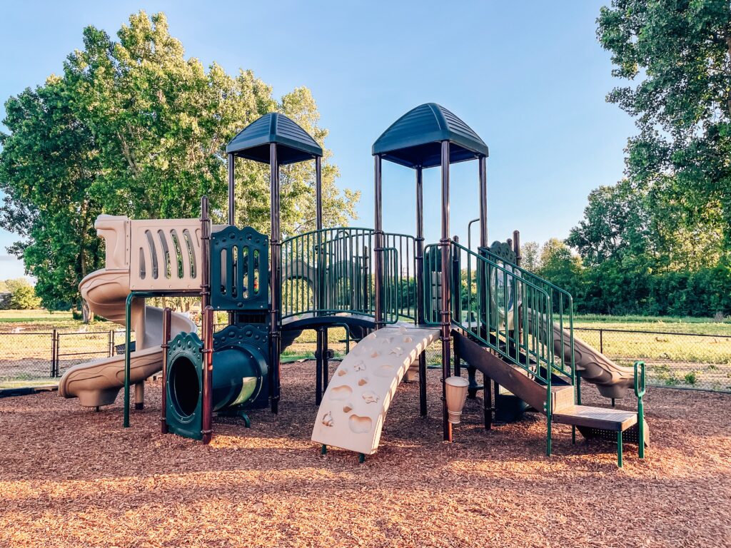 Honolulu Play Structure for Ages 2-12 featuring a curly slide, tunnel, and sensory play panels.