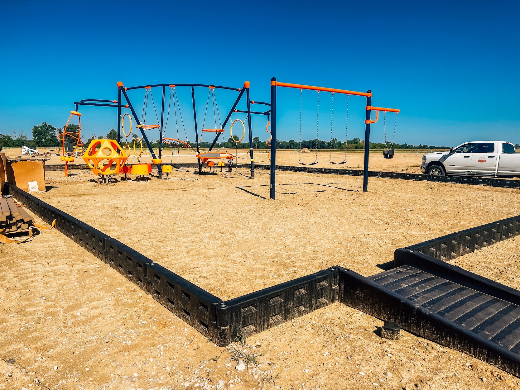 Climbing playground structure installed by JMSC Build & Play in a Danville, Indiana neighborhood.